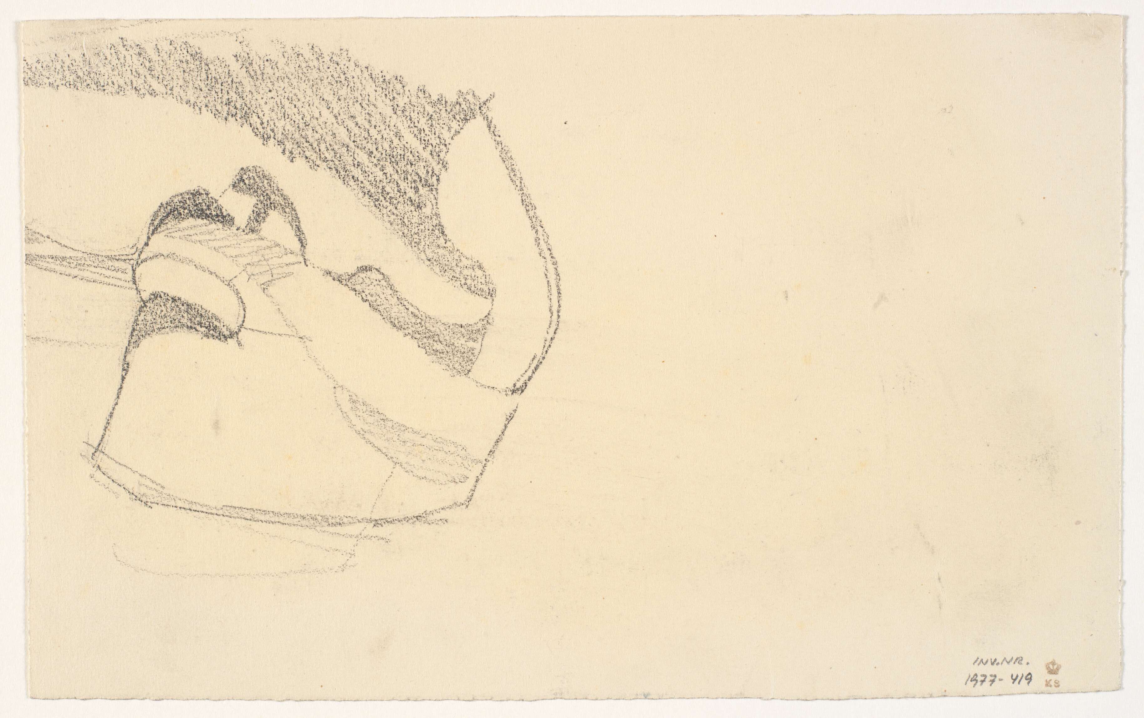 Fragment af blyantsskitse